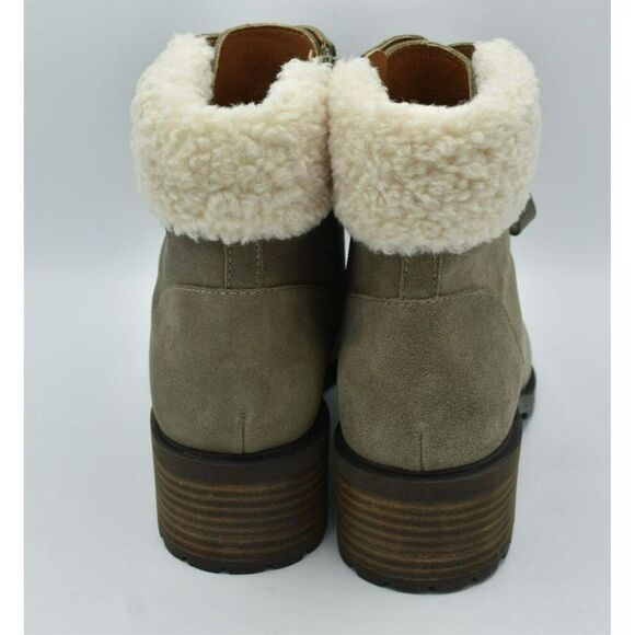 Lucky Brand Womens Size 9 Jacenia Green Shearling Suede Fashion Winter Boots - Picture 8 of 11